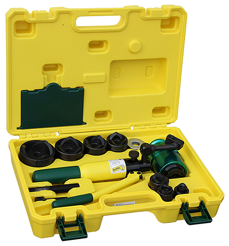 Hydraulic Punch Kit, 13 Piece Size, Aluminum material, 1/2 to 2-1/2 in. conduit size, includes (1) 1/2