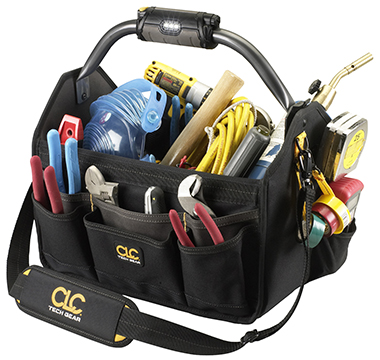L234 084298122347 CLC, Tool Carrier, Black, 22 pockets, 6 inner pockets, 15 in. Size