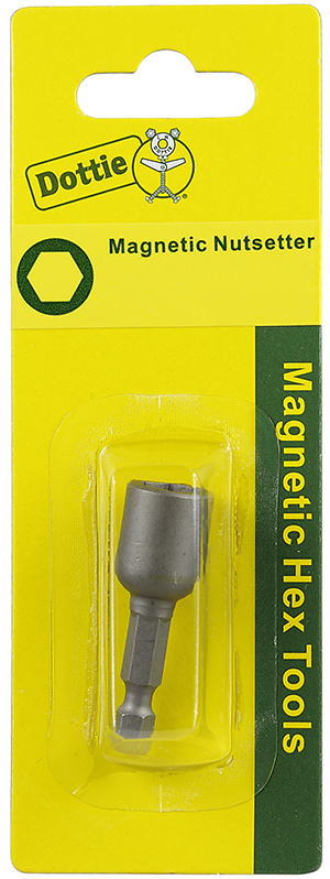Magnetic Hex Tool, Drive Bit insert type, 1-3/4 in. overall length, 5/16 in. drive size, #10-12 screw size, Carded