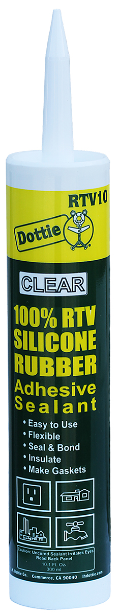 RTV Silicon Sealant, Clear, 10 oz. Size