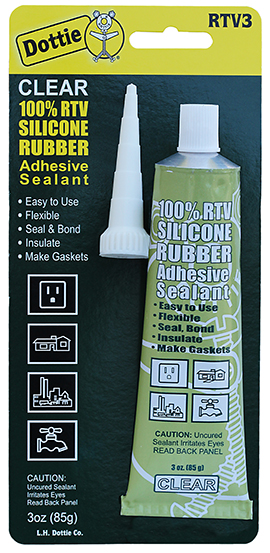 RTV Silicon Sealant, Clear, 3 oz. Size