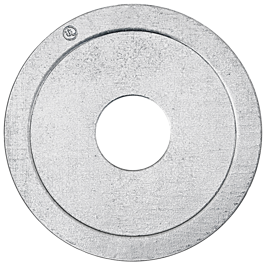 Reducing Flat Washer, Steel material, Zinc Plated Finish, 2 in. outside diameter, 3/4 in. inside diameter