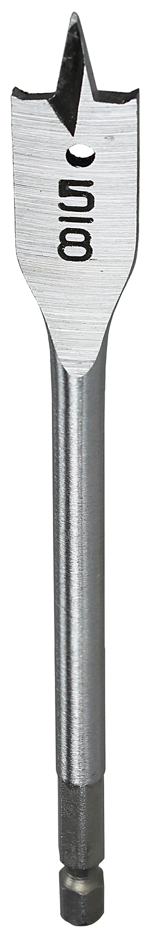 Spade Drill Bit, 5/8 in. Size, Hex shank type, Cold Forged Steel material, 6 in. drilling depth