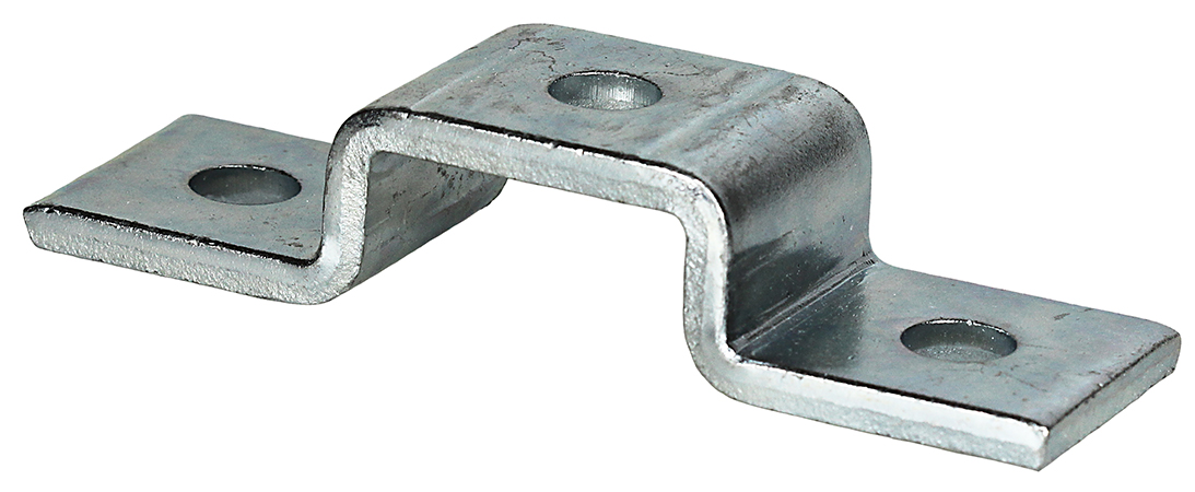 U-Shaped Fitting, 5-1/2 x 1-5/8 x 1-3/16 in. Size, Cold Formed Steel material, Electrogalvanized Finish