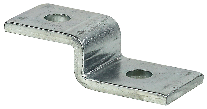Zee Shaped Fitting, 3-1/3 x 1-5/8 x 1-3/16 in. Size, Cold Formed Steel material, Electrogalvanized Finish