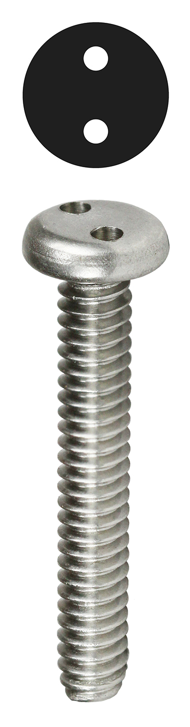 Oval Head Wall Plate Screw, Steel material, 1/2 in. length, #6-32 thread size, Tamper Proof head color, Tamper Proof Stainless Steel Plated finish, Slotted drive
