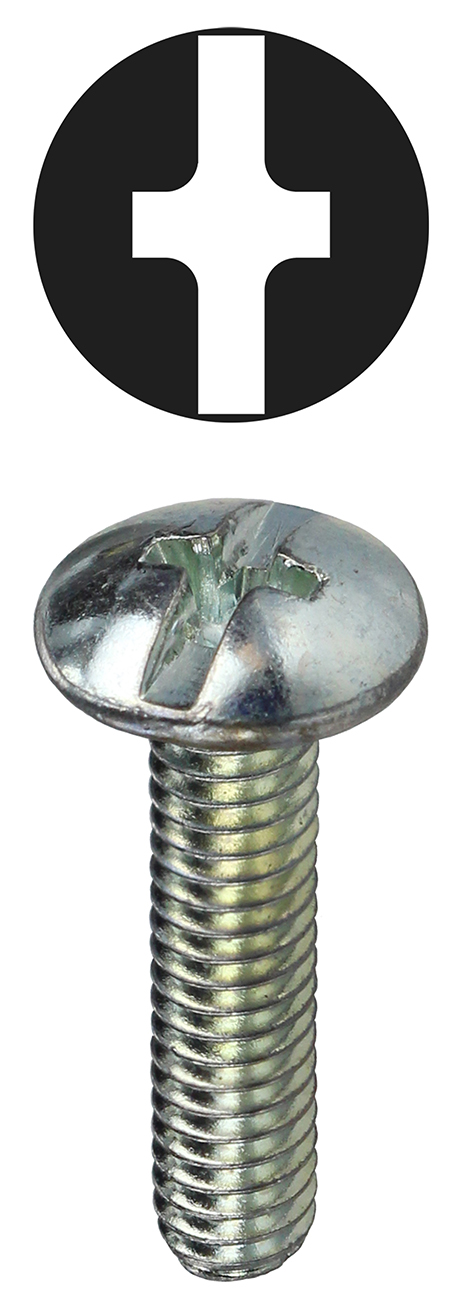 Product image for LH Dottie TMC632112 #6-32 x 1-1/2 Inch Zinc Plated Screw Truss Head Phillips/Slotted Machine Screw
