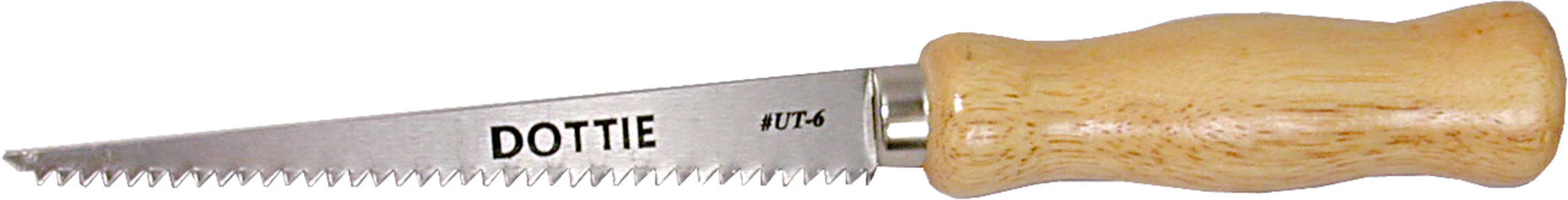 Utility Saw, 12 in. overall length, 6 in. blade length, Pistol Grip handle, Wood handle material