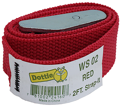 Web Strap, 2 ft. length, Nylon material, Red