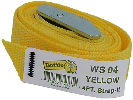Web Strap, 4 ft. length, Nylon material, Yellow