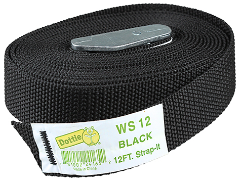 Web Strap, 12 ft. length, Nylon material, Black