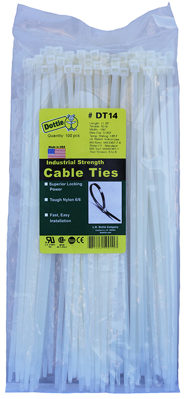 Product image for DOTTIE DT14 14" Cable Ties Natural