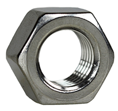 Finished Hex Nut, Stainless Steel construction, 1/4-20 in. thread size