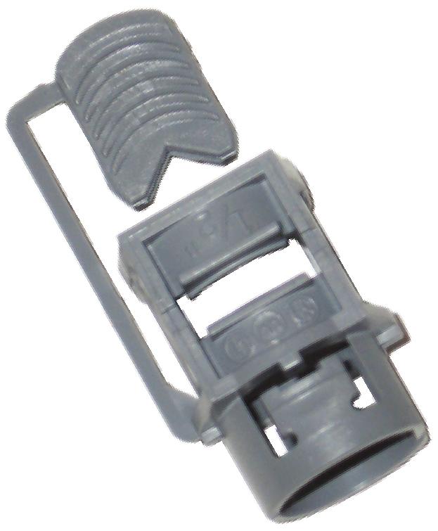 Cable Connector, 1/2 in. Size, Plastic, Push In mounting, 14/2 to 10/3 AWG cable size