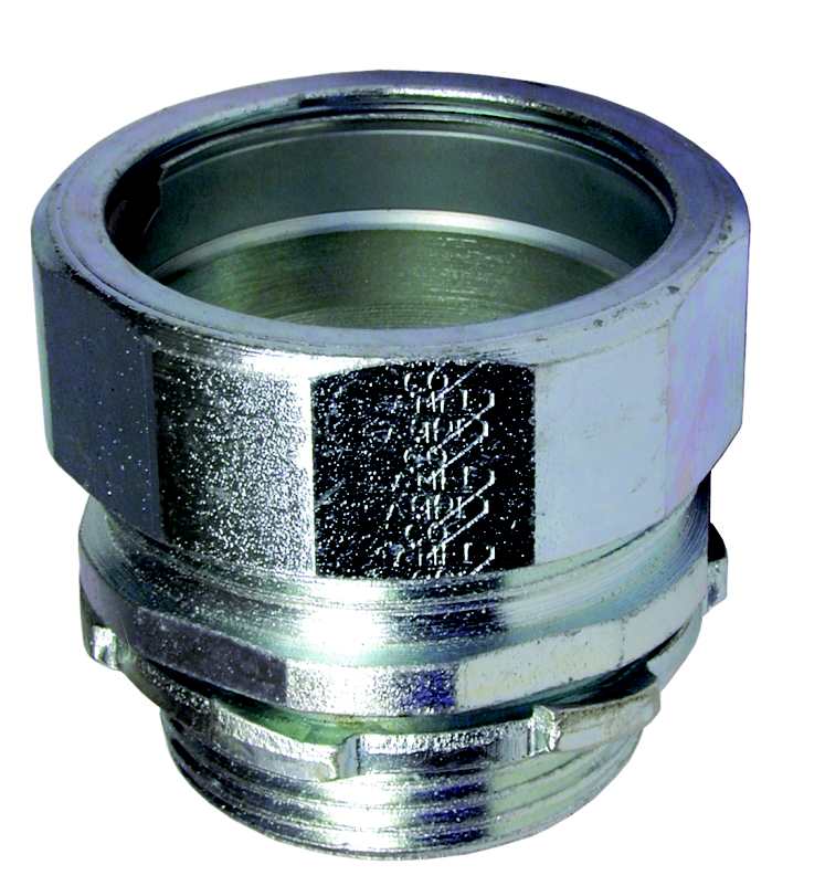 No Thread Connector, 2 in. Size, Steel material, Zinc Plated Finish