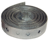 Plumbers Tape, 10 ft. length, 3/4 in. width, 28 GA thickness, Galvanized Steel material