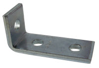 90 DEG Angle Fitting, 3-7/8 x 1-5/8 x 1-7/8 in. Size, Cold Formed Steel material, Electrogalvanized Finish, 3 holes