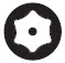 Insert Bit, T10 tip size, Star Pin tip type, 1 in. overall length, Hex shank shape, 1/4 in. shank size, #6R screw size