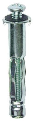 Wall Grip Anchor, 1/8 in. Size, 5/16 in. drill size, 5/8 to 7/8 in. grip range, Steel material