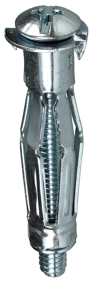 Wall Grip Anchor, 1/8 in. Size, 5/16 in. drill size, 1/8 to 1/2 in. grip range, Steel material