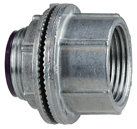 Watertight Hub, 1 in. Size, Zinc Alloy material, Threaded connection, Die Cast construction