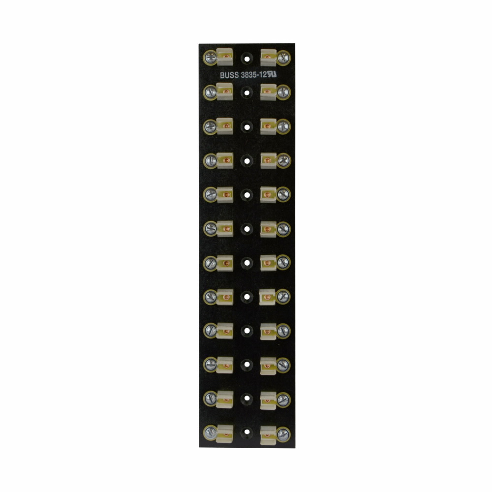 Product image for Eaton Bussmann 3835-12 30 Amp 250 VAC/VDC Fuse Block