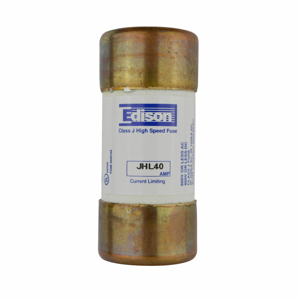 Eaton Edison JHL high speed fuse, 600 Vac, 450 Vdc, 45A, 200 kAIC, Non Indicating, Melamine tube with silver fuse element