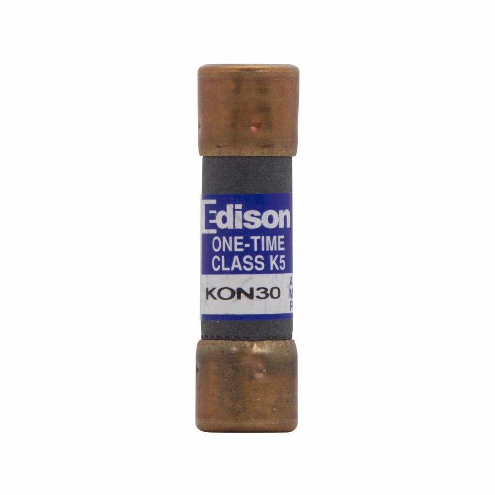 Eaton Edison KON fuse, Ferrule design, 250V, 30A, 10 kAIC, Non Indicating