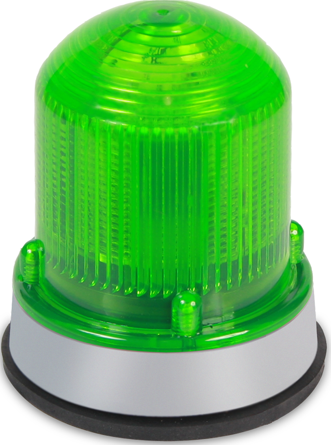 125XBR Class XTRA-BRITE LED dual-mode beacons in a NEMA Type 4X enclosure.  Panel or conduit mounting.  Protective wire guard available, Cat. No. 125GRD.  Ships in steady-on mode and has a built-in option of switching to flashing mode (65 fpm) through an additional wire connection.