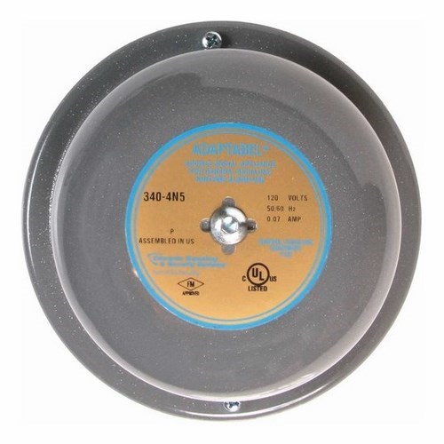 4 inch AC vibrating bell.  Can be used in outdoor applications with the addition of an approved box for the application.