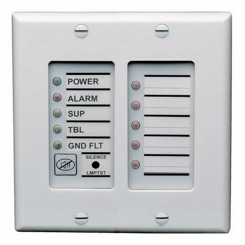 Remote Annunciator Trim Plate - 2 Gang - White