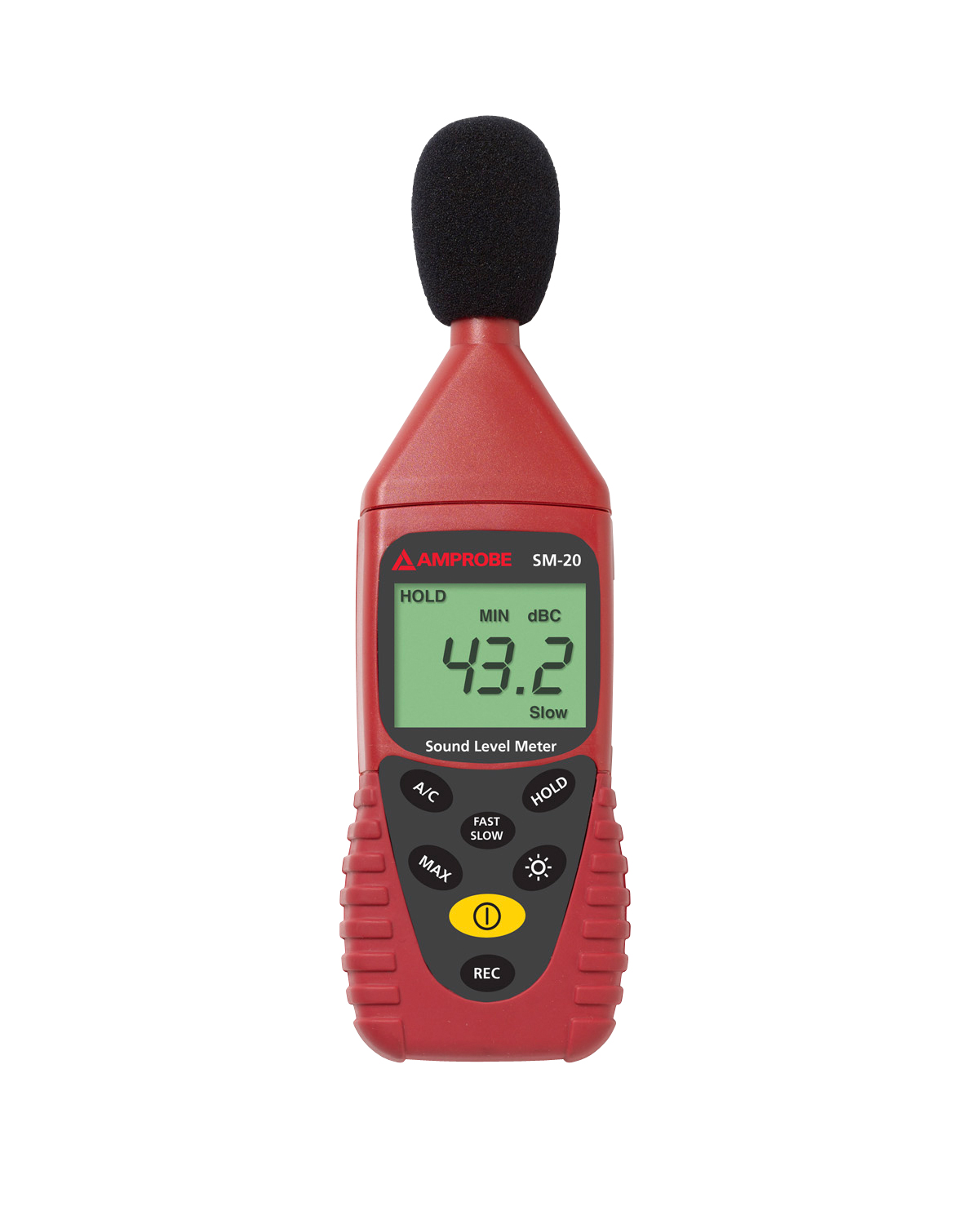 The Amprobe SM-20-A Sound Meter has been designed to check compliance with safety regulations and perform acoustic analysis by safety engineers, health, industrial and safety offices as well as quality control. The SM-20-A offers a PC interface. They use two different weighting filters required by the IEC651 and ANSI S1.4 Type 2 for audio filtering. The A weighting is for general noise sound level and the C weighting is for measuring sound level of acoustic material control in various environments (ie 94dB 1 kHz etc).
