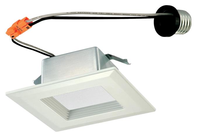 10W Square Recessed LED Downlight 4" Dimmable 3000K E26 (Medium) Base, 120 Volt, Box