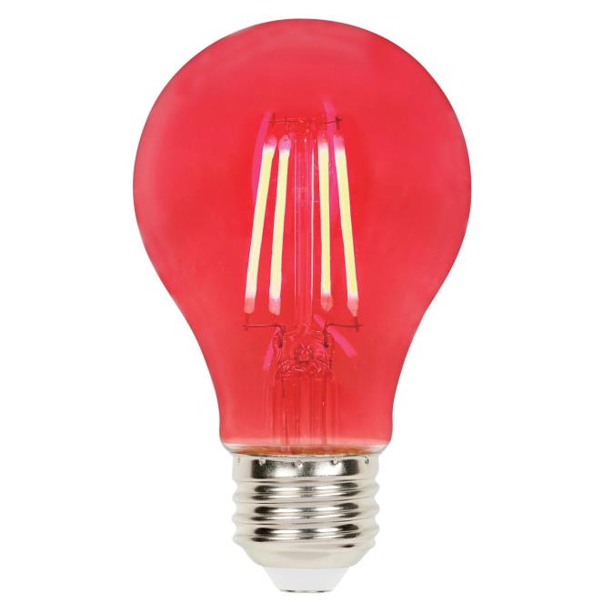 4.5W A19 Filament LED Dimmable Red E26 (Medium) Base, 120 Volt, Box
