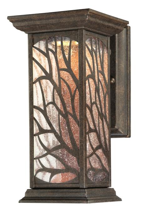 1 Light LED Wall Fixture Victorian Bronze Finish with Clear Seeded Glass