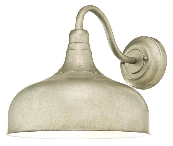 1 Light LED Wall Fixture Weathered Steel Finish