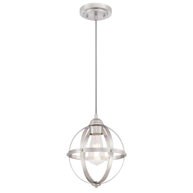 1 Light Mini Pendant Brushed Nickel Finish 63620