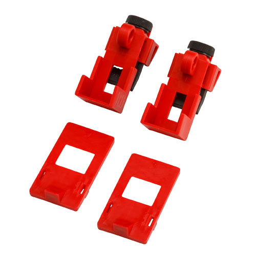 Product image for Brady 103538 120/277v Clamp On Circuit Breaker Lockout (2/Pkg)