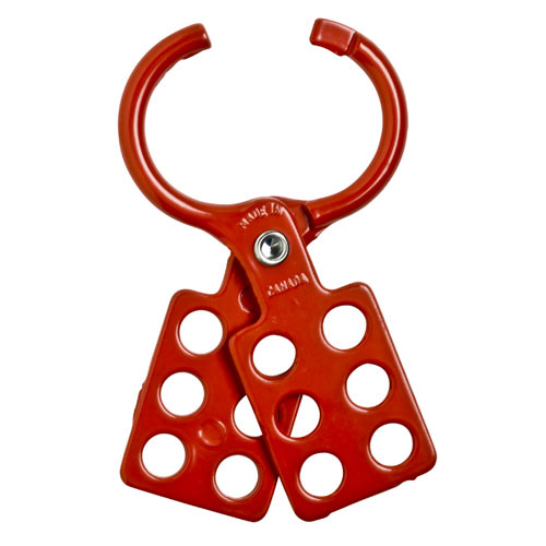 Product image for Brady 105721 Aluminum Economy Group Lockout Hasp, 1.5" Diameter Jaws