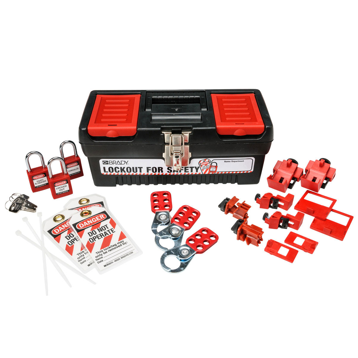 Brady 105964 Personal Breaker Lockout Toolbox Kit w/ Safety Padlocks