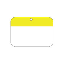 Product image for Brady 101992 Self-Laminating Blank Tags, Pack of 25 Tags, Yellow, 2" H x 3" W
