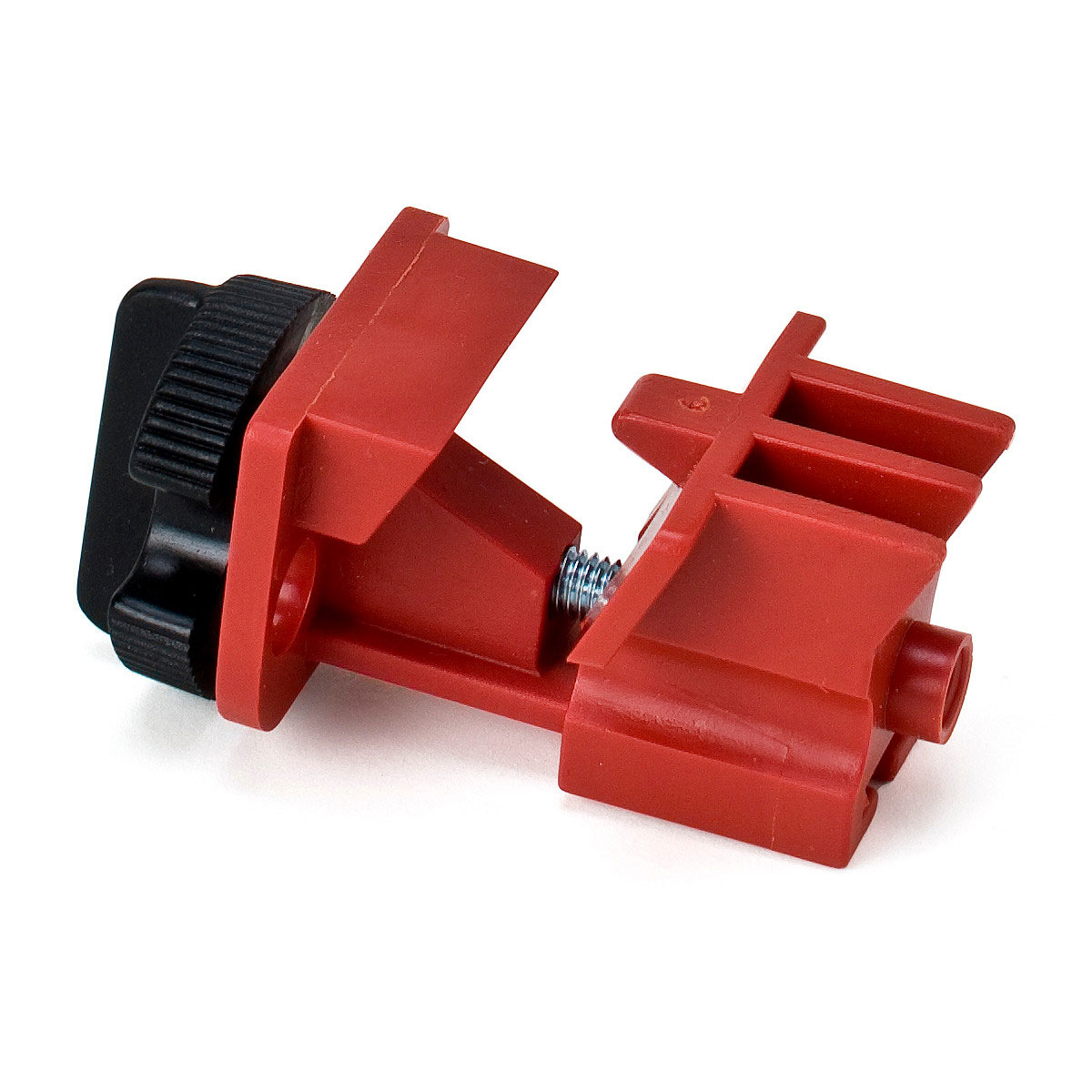 Product image for Brady 66321 Universal Multi-Pole Breaker Lockout, 1.05" H x 1.25" W x 2.25" D, Red