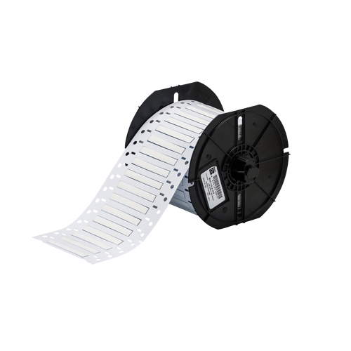 Product image for Brady B33-125-2-342 B33 Series PermaSleeve Single-sided Polyolefin Wire Marking Sleeves, 0.125" Dia x 2" W, White, Roll of 1000