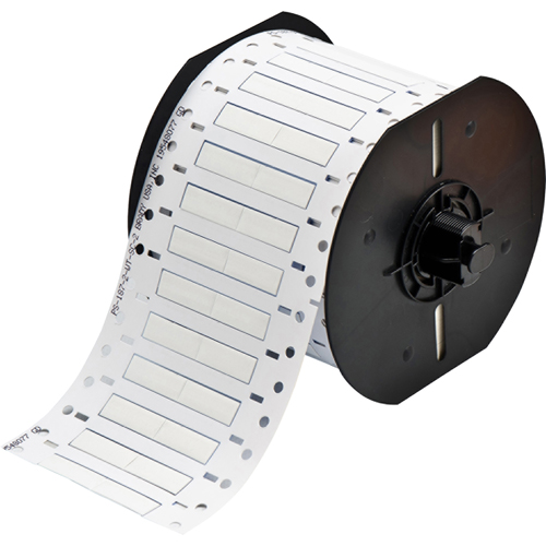 Product image for Brady B33-187-2-342-2 B33 Series PermaSleeve Single-sided Polyolefin Wire Marking Sleeves, 0.187" Dia x 1" W, White