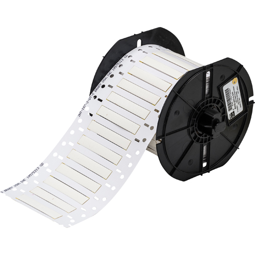 Product image for Brady B33-187-2-342 B33 Series PermaSleeve Single-sided Polyolefin Wire Marking Sleeves, 0.187" Dia x 2" W, White, Roll of 750