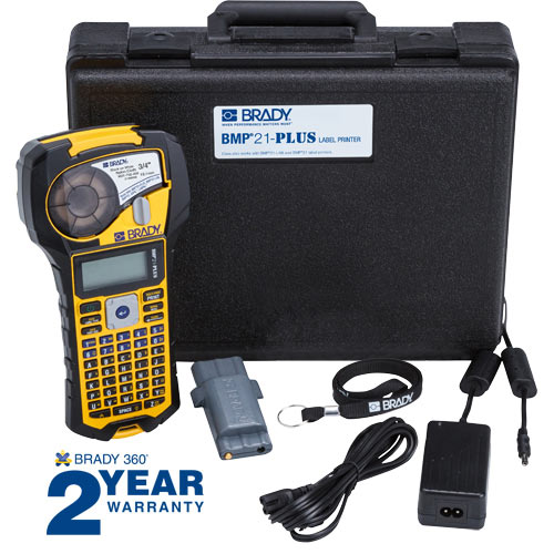 Product image for Brady BMP21-PLUS-KIT1 BMP21-PLUS Printer Kit, 9.5" H x 4.5" W x 2.5" D