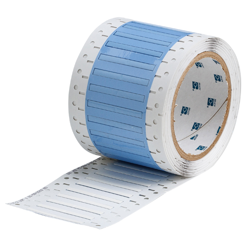 Product image for Brady PS-094-2-WT-2 PermaSleeve Polyolefin Wire Marking Sleeves, White, 0.094" Dia x 1" W, Roll of 5000 Each