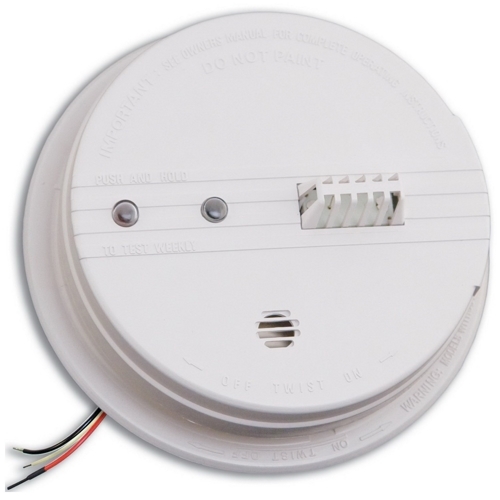 Kidde HD135F Firex Wire-In Heat Detector With Battery Back Up, Sensitivity: 135 DEG, Heat Sensor, 120 VAC Operating, Audio Alarm, Dimensions: 5 IN Diameter X 2 IN Depth, -20 To 100 DEG F Temperature Range, Environmental Conditions: 5 - 95 PCT Relative Humidity (RH), Mounting: Wall Or Ceiling, 85 DB At 10 FT Audio Alarm, Includes: 9 V Battery, 60 HZ Frequency, UL 217, NFPA 72, (Chapter 10 And 11 2002 Edition) The State Of California Fire Marshall, NFPA 101 (One And Two Family Dwellings), Federal Housing Authority (FHA), Housing And Urban Development (HUD)