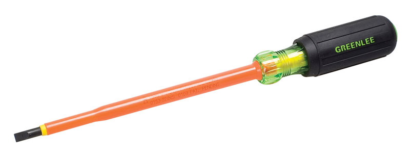 Insulated Cabinet Tip Screwdriver 3/16" x 6". Rated to 1000V AC and exceed both ASTM and IEC standards. Precision-machined tips for exact fit. Cushion grip handles for comfort and torque. Handle marked for easy identification of screwdriver size,...