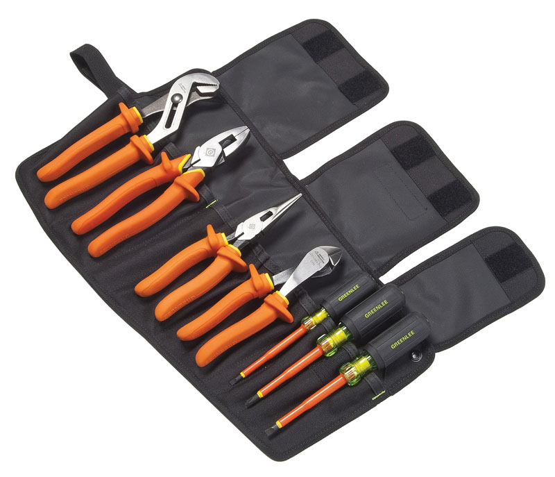 Exceeds the IEC 60900 and ASTM F1505 standards for insulated tools.     Complies with the IEC 60900 and ASTM F1505 standards.     Helps meet the requirements of OSHA 1910.331-335, NFPA 70E and CSA-Z462.     Individually tested to 10,000 VAC and rated for 1,000 VAC.     Dual layer insulation provides added safety and protection against electric shock.     Custom Tool Roll-Up Carrier.